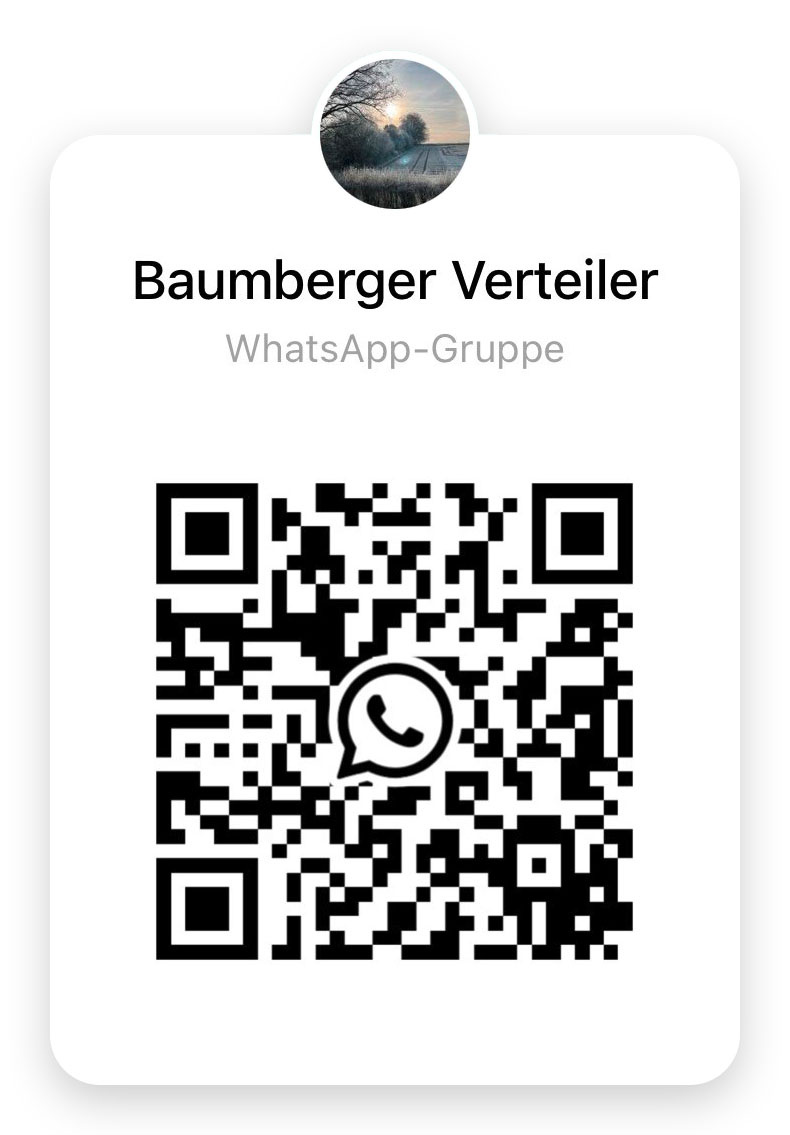 QR-Code Whatsapp - Baumberger Verteiler QR-Code Whatsapp - Baumberger Verteiler